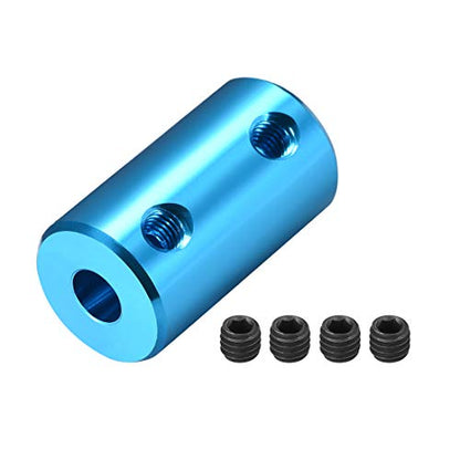 uxcell 5mm to 5mm Bore Rigid Coupling Set Screw L25XD14 Aluminum Alloy,Shaft Coupler Connector,Motor Accessories,Blue - size: 5mm to 5mm