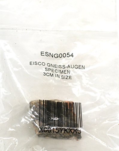 EISCO Augen Gneiss Specimen (Metamorphic Rock), Approx. 1" (3cm), Science Classroom Specimen, Rock Sample, Kid, None