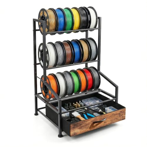 3D Printer Filament Storage Rack with Fabric Drawer