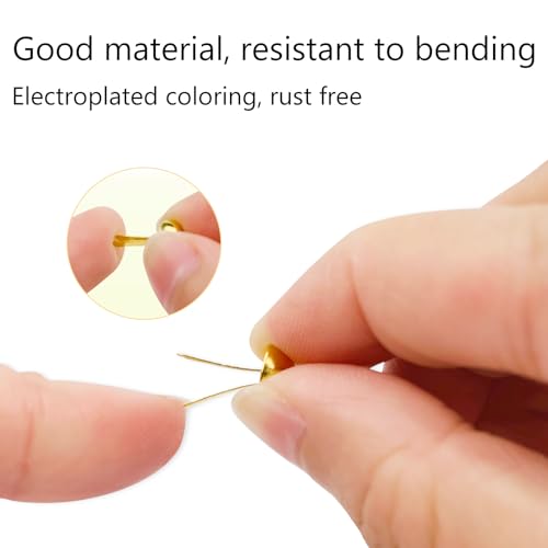 100 PCS Brass Paper Fasteners Metal Brass Fasteners, Mini Brads for Paper Crafts DIY Pins for Crafts (Gold) - color: Gold