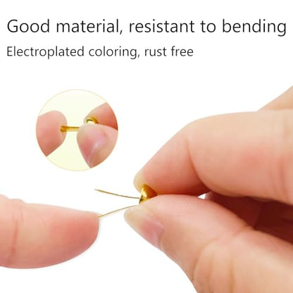 100 PCS Brass Paper Fasteners Metal Brass Fasteners, Mini Brads for Paper Crafts DIY Pins for Crafts (Gold) - color: Gold