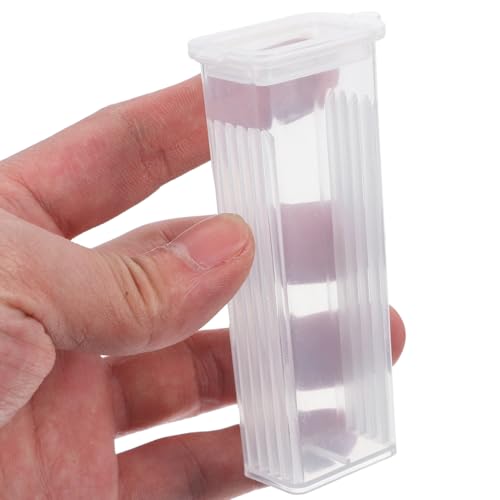 Microscope Pathological Slide Storage Case with Slotted Channels Secure Snap Closure Easy-Clean Plastic Mailer 10 Pack 3.42 X 1.06 X 0.70 in