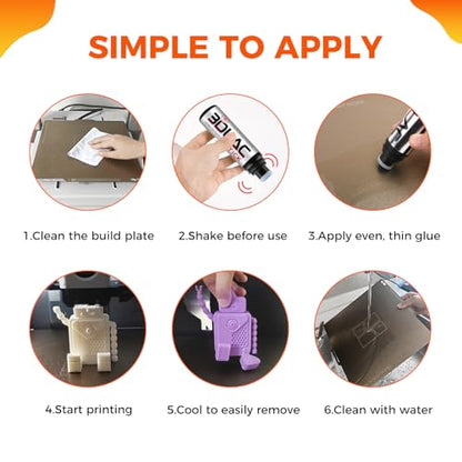 CCTREE 3D Printer Bed Adhesive Stick for Hot Bed, 80ml(1 Pack) - style: Adhesive Stick(1 Pack)