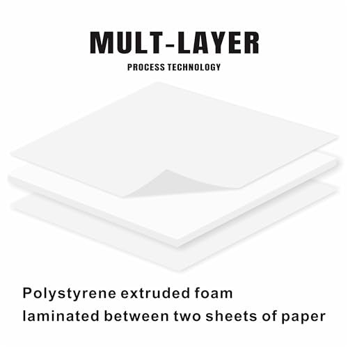 16x20‘’ White Foam Board, ZJCEASER 12 Pack Poster Board, 3/16" Thick - size: 16x20''