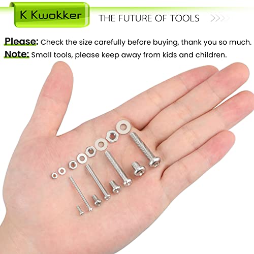 1315Pcs M2 M3 M4 M5 Phillips Pan Head Bolts and Nuts Kit, 24 Size - size: B. M2 M3 M4 M5