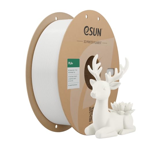 eSUN PLA+ Filament 1.75mm Milk White, 3D Printer Filament - color: 1kg-milk White