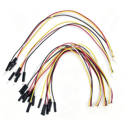 4-Pin Connector to Male and Female Jumper Cable Kit Compatible with Grove