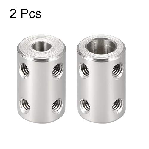 uxcell 5mm to 8mm Bore Rigid Coupling Set Screw L22XD14 Stainless Steel,Shaft Coupler Connector for 3D Printers, Motor Accessories,2pcs - color: Silver Tone, size: 5mm to 8mm