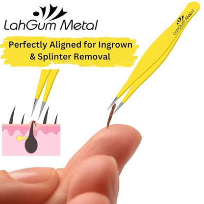 High Precision Sharp Pointed Tweezers for Women Facial Hair Chin Remover, Pointy Needle Nose Tweezers Ingrown Hairs Extra Thin & Ultra Fine Tip Point Tweezer Splinter Removal Tool Kit