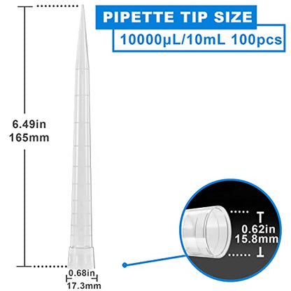 ONiLAB 10mL Universal Pipette Tips, 100 Pcs, DNase/RNase Free - size: 10mL-100pcs