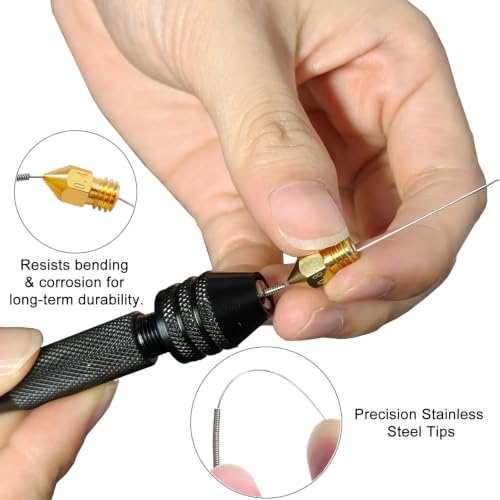 22Pcs 3D Printer Nozzle Cleaning Kit with Bag,Nozzle Cleaning Needles Kit - size: Nozzle Cleaning Set (23-Piece)