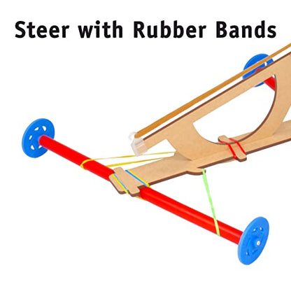 Rubber Band Propeller Car Kit, 30-Pack - Bulk Classroom STEM Kits - color: Rubber Band, size: 30 Pack