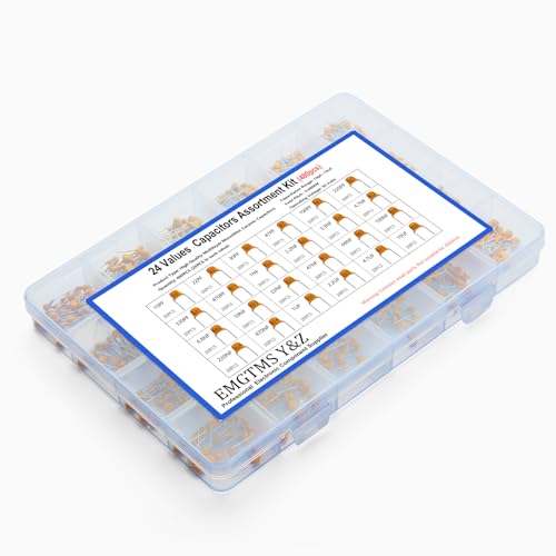 24 Values 480pcs Multilayer Monolithic Ceramic Capacitor Assortment Kit