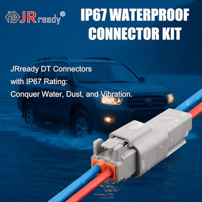 JRready ST6313 Deutsch DT 2/3/4/6/8/12 Pin Connector Kit, Solid Contacts - size: DT Kit (604pcs)