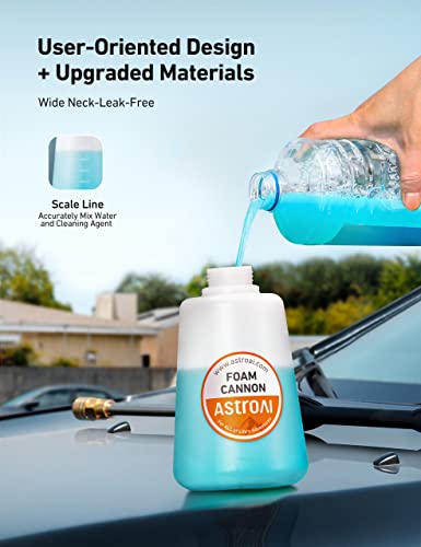 AstroAI Foam Cannon for Pressure Washer with 1/4" Quick Connect, 1.5 Liter - size: 1.5 L Bottle,WITHOUT Tips