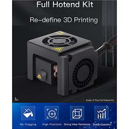 Creality Original Ender 5 Plus Full Hotend Nozzle Kit Assembled 24V Compatible with Ender 3, Ender3 Pro, Ender 5 and Ender5 Pro 3D Printer