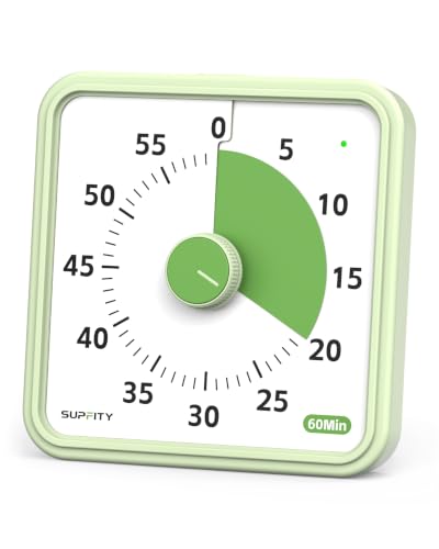 8-Inch Large Visual Timer for Kids 60-Minute Classroom Timer Magnetic - color: Green-green
