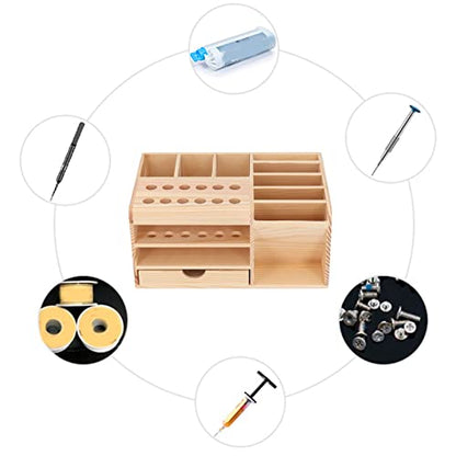 Fafeicy Repair Tool Organizer, Synthetic Wood Sturdy Storage Box