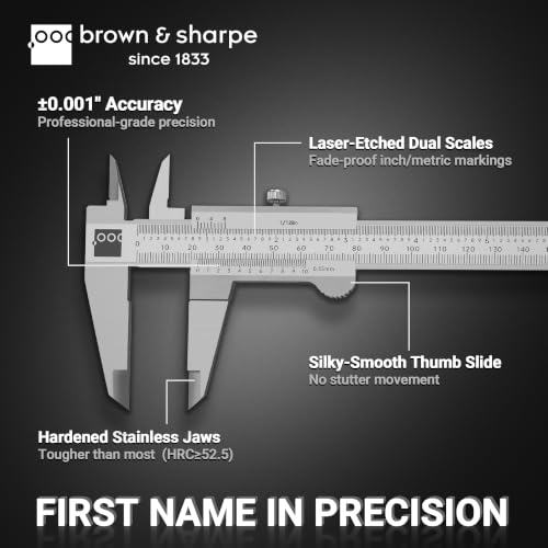 Brown&Sharpe 12 Inch Vernier Caliper 1/128 Inch Resolution - size: 1/128"