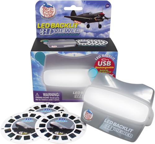WARM FUZZY LED 3D Viewer Planes | USB-C Rechargeable - color: Planes