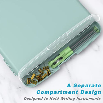 Rimilak Clipboard with Storage, 8.5 x 11'' High Capacity Clip Board, Green - color: Dark Green