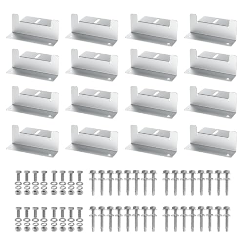 16Units Solar Panel Mounting Z‑Brackets for RV Boat Trailers & Off‑Grid Use - size: 4set