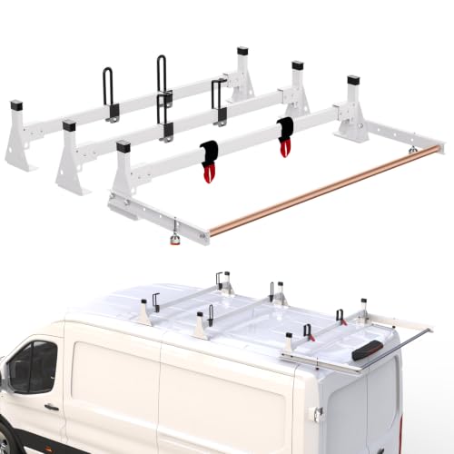Van Roof Ladder Rack with Rear Roller for Ford Transit 150 250 350
