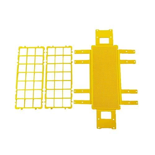 3 Packs Plastic Test Tube Rack, 21 Holes Lab Test Tube Rack Holder for 30mm Test Tubes,Yellow, Detachable (Yellow21)