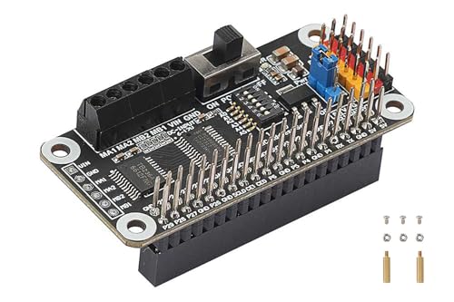 Pi Motor and Servo Driver HAT - PCA9685 & TB6612FNG Chip, Dual DC Motor & 6 Servo Control for Raspberry Pi Zero/2B/3B/4B