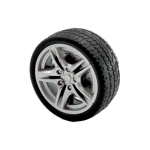 12PCS Toy Wheel RC Car Rubber Tire Wheel with Round Rod Shaft Axles for RC Car Truck Robot Boat Helicopter DIY Model Toy Building Project (3x48mm) - style: 3x48mm