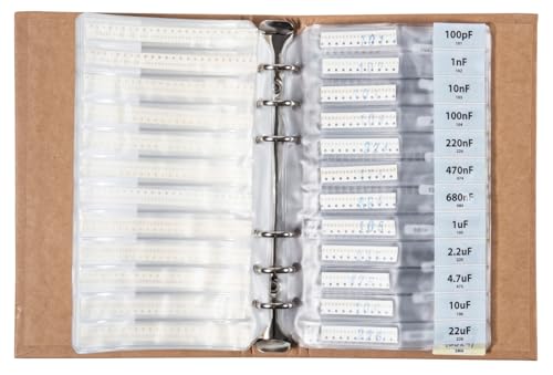 SMD 0402 Resistors, Capacitors, Transistors and Electronic Components Assortment SMT Book - 9655 pcs