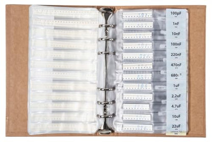 SMD 0402 Resistors, Capacitors, Transistors and Electronic Components Assortment SMT Book - 9655 pcs
