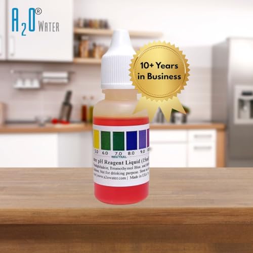 Alkaline, Tap, and Drinking Water pH Level Test kit (WHT/100-125 Tests) 0.50 Fl Oz, More Accurate Than Test Strips, Made in USA, by A2O Water