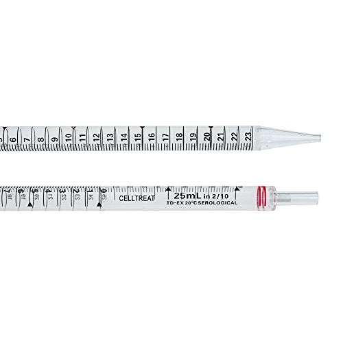 Celltreat 229025B 25ML Standard Length Serological Pipet, Sterile, (200) - size: 25mL