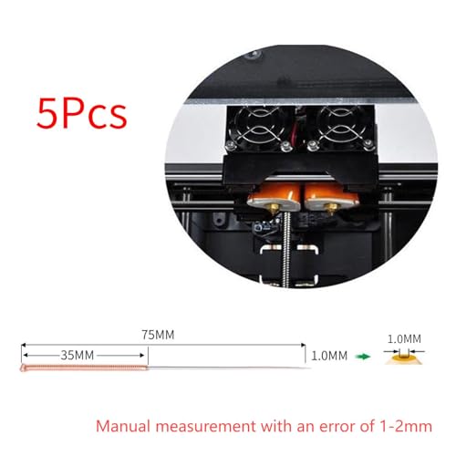BORDSTRACT 3D Printer Nozzle Tool, Cleaning and Maintenance Kit, 5pcs 1.0mm Cleaning Needles for 1.0mm Nozzles, Quick and Easy Cleaning Material - size: 1.0