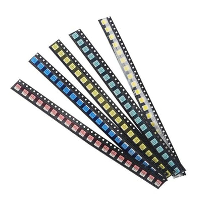 5050 SMD LED Kit 100pcs 5 Colors SMD LED Diode Lights Kit Super Bright Lighting Bulb Lamps,Electronics Components Light,Emitting Diodes (Mini Chip 0.2 x 0.2 inch) - style: 5050