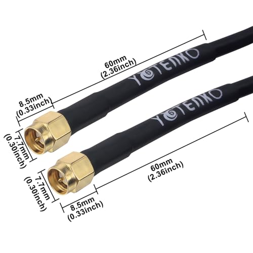 RG58 Coaxial Cable SMA Male to Male Cable 6FT 2-Pack, SMA Male Adapter Jumper Extension Antenna Cable, 50 ohm Coax Low Loss for LAN RTL SDR Dongle ADS-B GPS Receiver - size: 6FT - 2 Pack