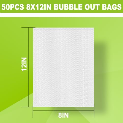 50PCS 8x12"Bubble Pouches,Shockproof Cushioning Protection - size: 50PCS-8x12Inches
