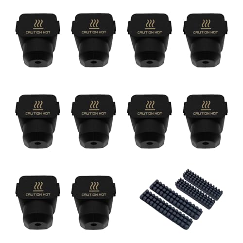 UZCLINK10Pcs Silicone Sock for Bambu Lab A1 A1 Mini, Hotend Cover Heater Block Sleeve High Temperature Resistant 3D Printer Accessories with Nozzle Brush Wiper (A1/A1 Mini) - size: A1/A1 Mini