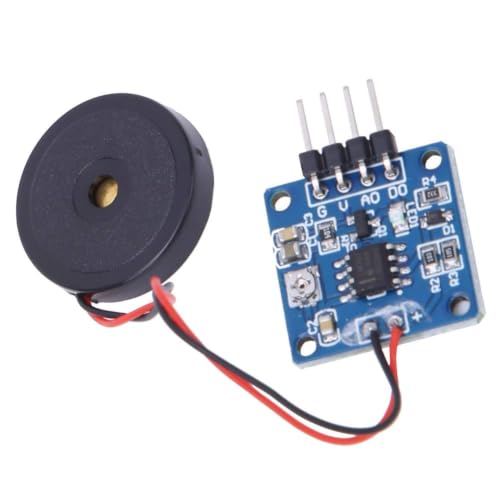 2 PCS Vibration Switch Sensor Module, Piezoelectric Vibration Tapping Sensor Module Vibration Switch Module Vibration Sensor Module used in combination 5.0V DC AD/DO (2)