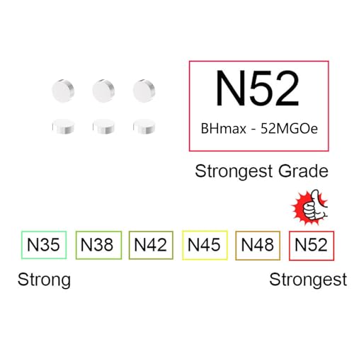 N52-6x2mm Rare Earth Magnets-400 Pack, Round Small Rare Earth Magnets, Mini Refrigerator Neodymium Magnets Disc for Whiteboard Locker Fridge Crafts Dry Erase Board Cabinets - size: 6mm D x 2mm H