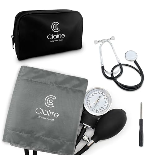 Manual Blood Pressure Cuff with Stethoscope for Nursing Students - color: Gray, style: With Basic Stethoscope