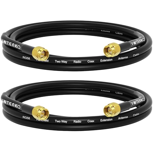 3FT 2-Pack SMA Male to SMA Male Extension RG58 Coax Cable 50 Ohm - size: 3FT - 2 Pack