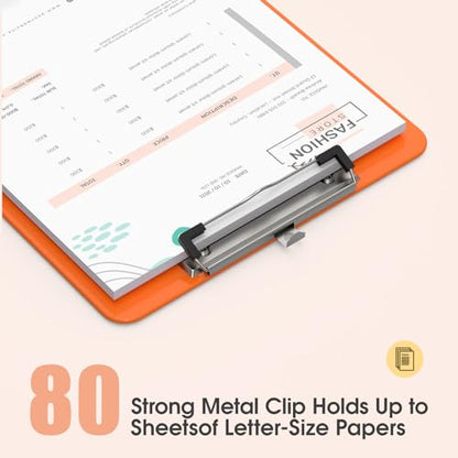 Plastic Clipboards, Orange 8.5x11 Clip Board - color: Orange