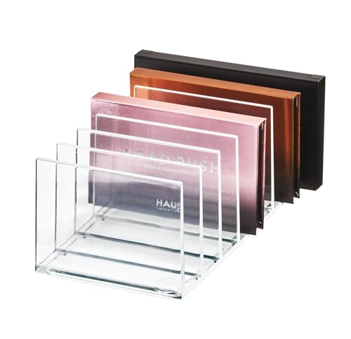 iDesign The Sarah Tanno Collection Plastic Cosmetics and Makeup Palette Organizer, 7-Compartment, Clear, 20.3 cm × 10.1 cm × 7.6 cm - size: 20.3 cm × 10.1 cm × 7.6 cm, style: Pallet Organizer