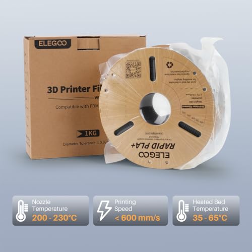 ELEGOO Rapid PLA Plus 3D Printer Filament 1.75mm Beige 1KG - color: 1kg Beige