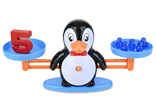 Discovery Toys Penguin Balance | Kindergarten Balance Math Game | Balance Counting Toys | Learning Stem Montessori Toys Educational w/Penguin Scale, Cards, Balancing Numbers for Kids