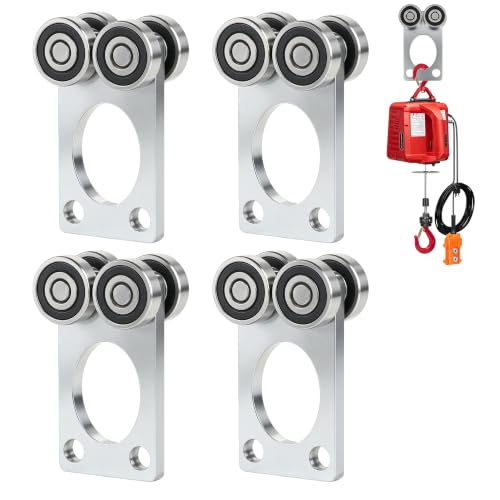4Wheel Trolley Assembly Rollers.Bearing Trolley Assembly.The top of the Trolley has Room for Set Screws, Allowing the use of a 1-5/8" high Strut Channel - style: A-4Wheel Trolley 4pcs
