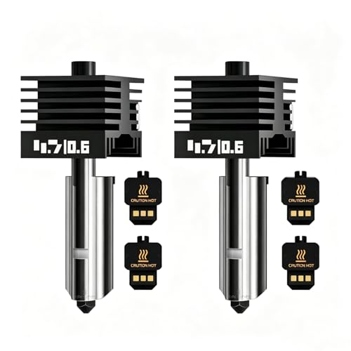 Bamboo Lab 0.6mm High Flow Nozzle for Bambu Lab P2S / H2D – 2 Packs Brass Nozzle, Smooth Printing, Easy Installation Replacement - size: 2pcs 0.6mm Nozzle