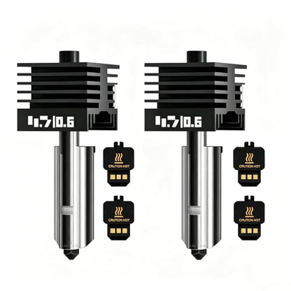 Bamboo Lab 0.6mm High Flow Nozzle for Bambu Lab P2S / H2D – 2 Packs Brass Nozzle, Smooth Printing, Easy Installation Replacement - size: 2pcs 0.6mm Nozzle